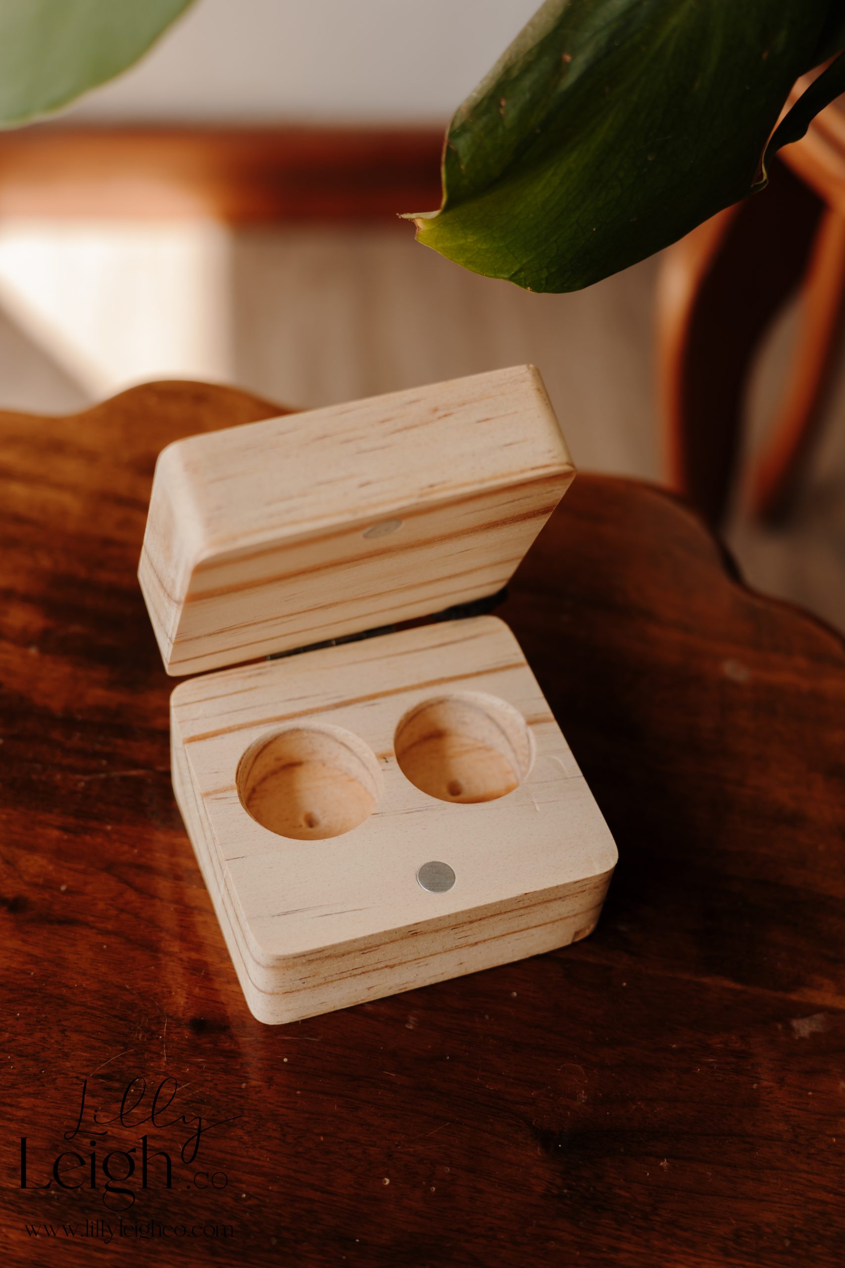 Wooden Ring Box – Square Pine